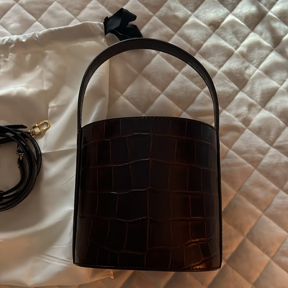 Beautiful Deep Brown Croco Staud Bag! - Picture 3 of 7